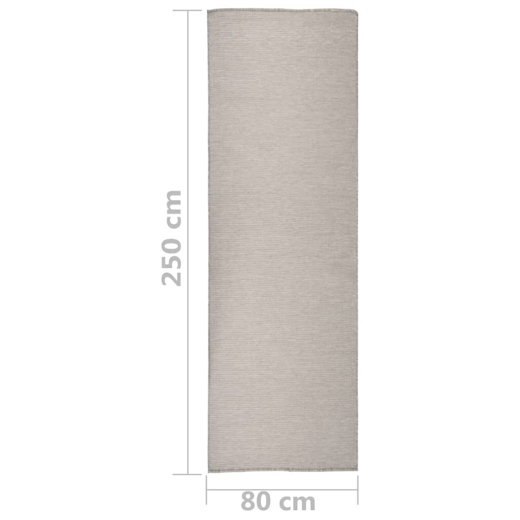 vidaXL Tapis d'extérieur tissé à plat 80x250 cm Gris clair