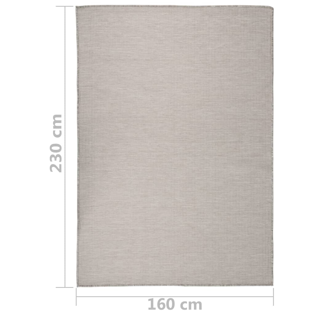 Tapis d'extérieur tissé à plat vidaXL 160x230 cm Gris clair