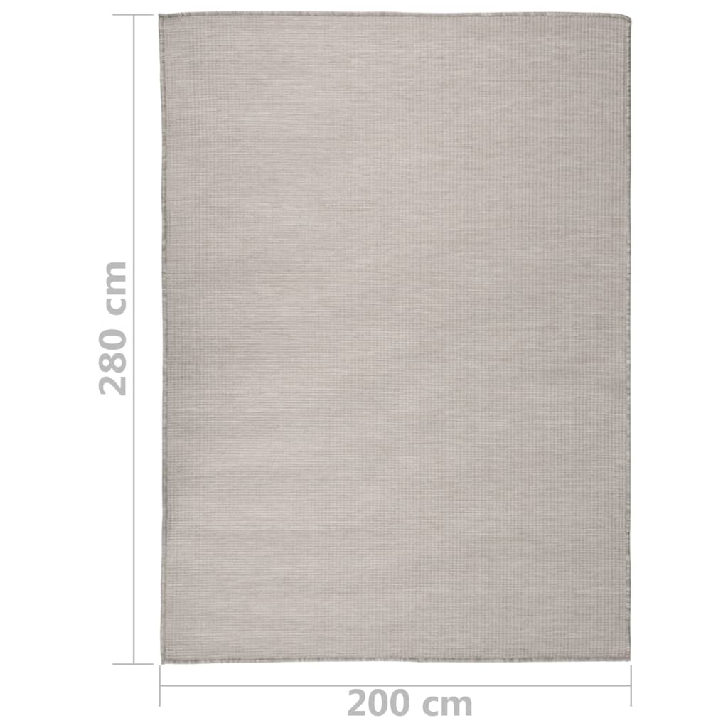 vidaXL Tapis d'extérieur tissé à plat 200x280 cm Gris clair