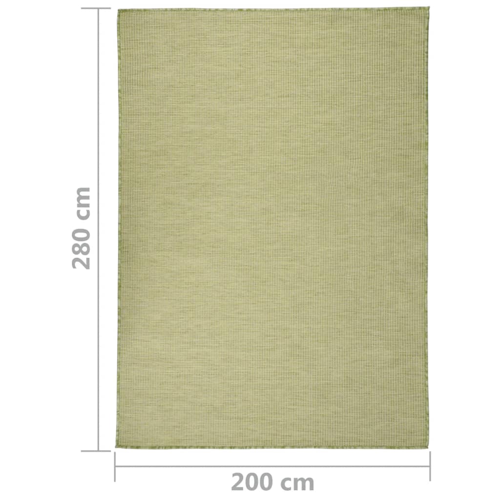 vidaXL Tapis d'extérieur tissé à plat 200x280 cm vert