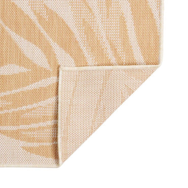 vidaXL Outdoor-Teppich Flachgewebe 100x200 cm Blattmuster