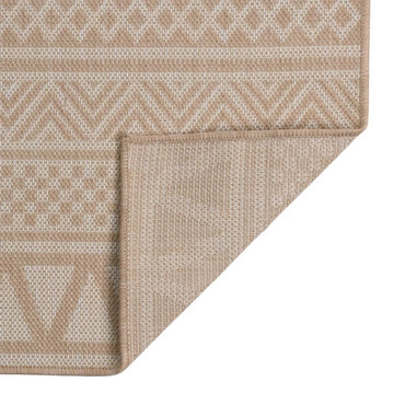 vidaXL Tapis d'extérieur tissé à plat 160x230 cm Marron rayé