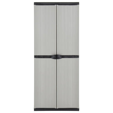 vidaXL Garten-Lagerschrank mit 3 Böden Grau & Schwarz 68x40x168 cm