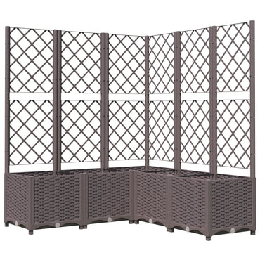 vidaXL Jardinière avec treillis marron 120x120x136 cm PP