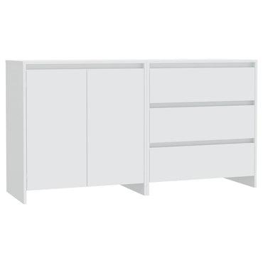 vidaXL Buffet bas 2 pièces, Blanc, Bois d'ingénierie