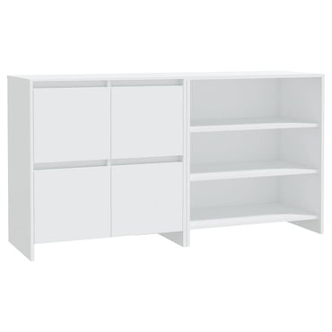 vidaXL Buffet bas 2 pièces, Blanc, Bois d'ingénierie
