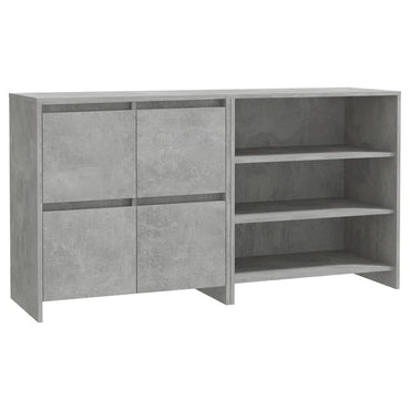 vidaXL Lot de 2 buffets gris béton en bois d'ingénierie