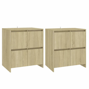 vidaXL Sideboards 2 Stk. Sonoma-Eiche 70x41x75 cm Holzwerkstoff