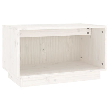 vidaXL Meuble TV blanc 60x35x35 cm Bois de pin massif