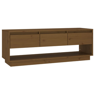 vidaXL Meuble TV miel 110,5x34x40 cm Pin massif
