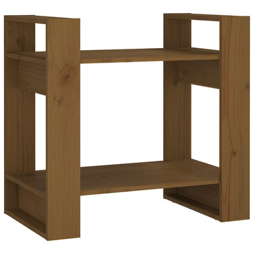 vidaXL Bücherregal/Raumteiler Honigbraun 60x35x57 cm Massivholz