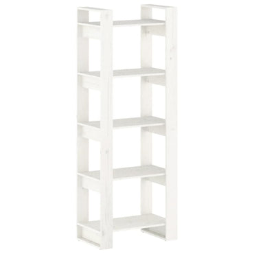 vidaXL Bücherregal/Raumteiler Weiß 60x35x160 cm Massivholz