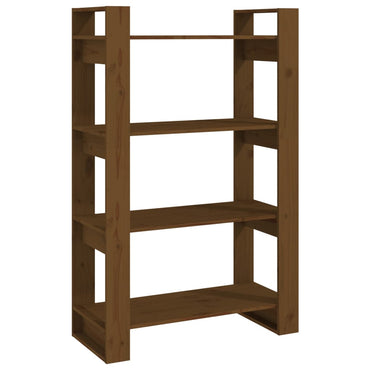 vidaXL Bücherregal/Raumteiler Honigbraun 80x35x125 cm Massivholz