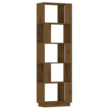 vidaXL Bücherregal/Raumteiler Honigbraun 51x25x163,5 cm Massivholz