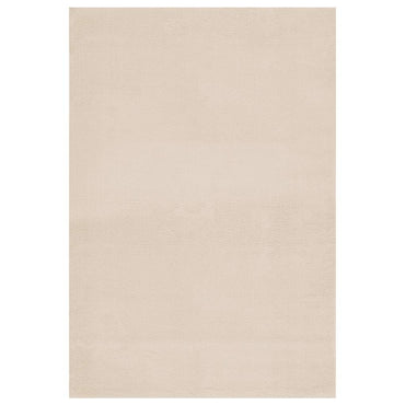 vidaXL Teppich Waschbar Flauschig Kurzflor 160x230 Rutschfest Beige