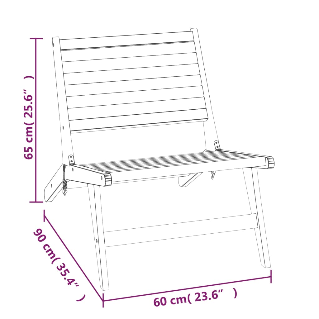 vidaXL Chaise de jardin en teck massif