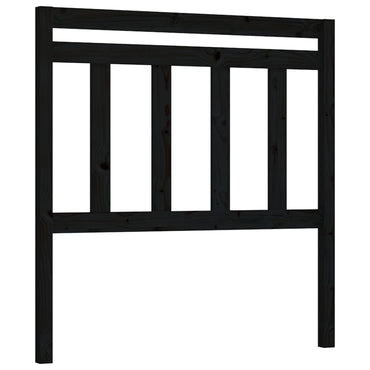 vidaXL Kopfteil Schwarz 106x4x100 cm Massivholz Kiefer