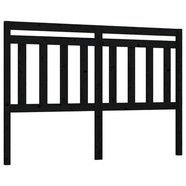 vidaXL Kopfteil Schwarz 126x4x100 cm Massivholz Kiefer