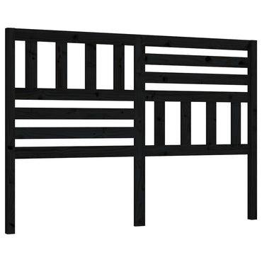 vidaXL Kopfteil Schwarz 126x4x100 cm Massivholz Kiefer