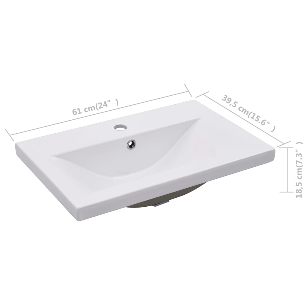 vidaXL Meuble sous-lavabo avec lavabo intégré Noir Bois d'ingénierie