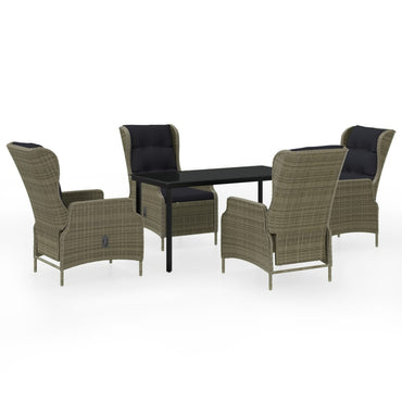 vidaXL Ensemble de salle à manger de jardin 5 pcs marron