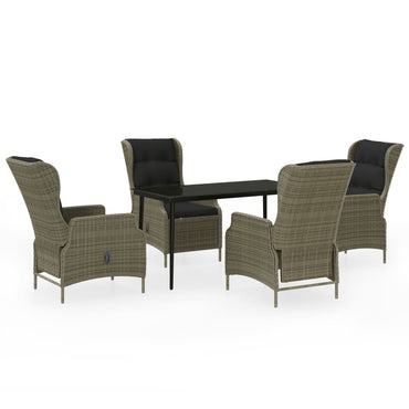 vidaXL Ensemble de salle à manger de jardin 5 pcs marron