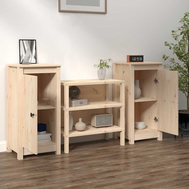 vidaXL Commodes 2 pcs 39x35x80 cm Bois de pin massif