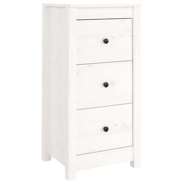 vidaXL Commode blanche 40x35x80 cm Bois de pin massif