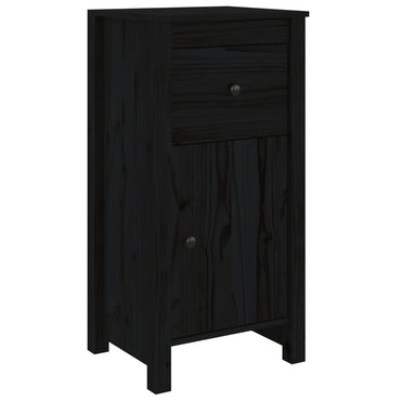 vidaXL Buffet noir 40x35x80 cm Bois de pin massif