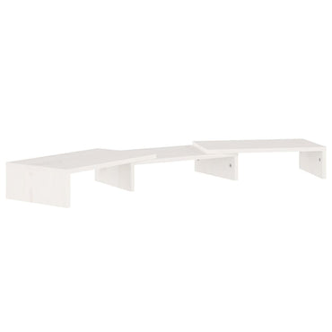 vidaXL Support d'écran Blanc 80x24x10,5 cm Bois de pin massif