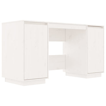 vidaXL Bureau blanc 140x50x75 cm Bois de pin massif