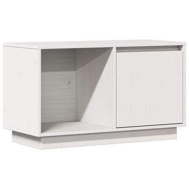 vidaXL TV-Schrank Weiß 74x35x44 cm Massivholz Kiefer