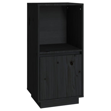 vidaXL Buffet noir 38x35x80 cm Bois de pin massif
