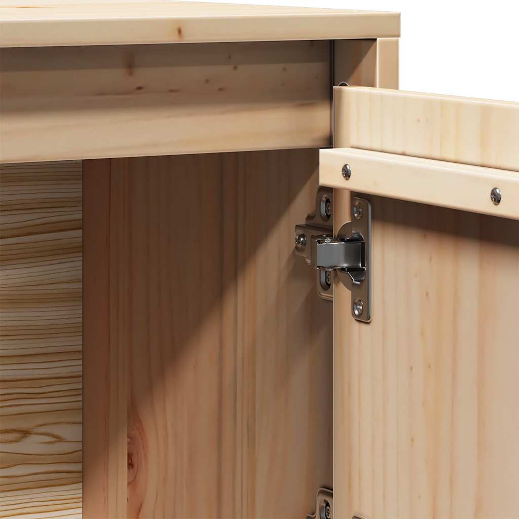 Highboard 74x35x117 cm Massivholz Kiefer