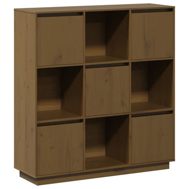 vidaXL Highboard marron miel 110,5x35x117 cm Bois de pin massif