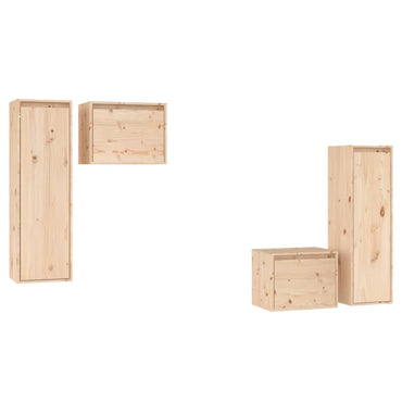 vidaXL Meubles TV 4 pcs Bois de pin massif