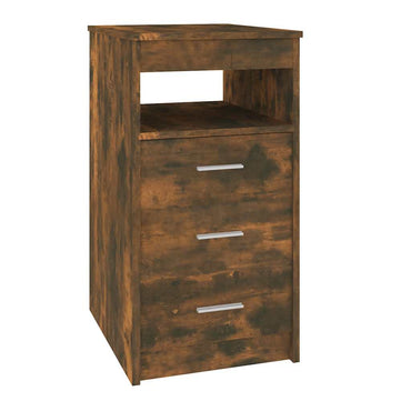 vidaXL Commode avec tiroirs Chêne fumé 40x50x76 cm Bois d'ingénierie