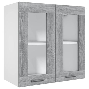 vidaXL Hängeschrank Lyon Glas Grau Sonoma 60x31x60 cm Holzwerkstoff