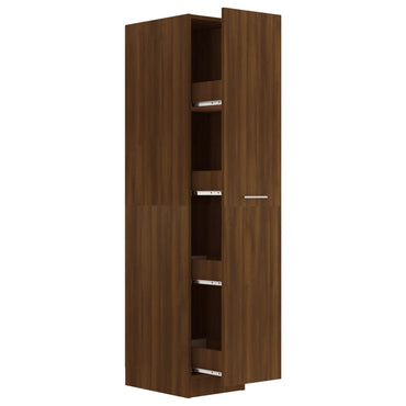 vidaXL Apothekerschrank Braun Eichen-Optik 30x42,5x150cm Holzwerkstoff