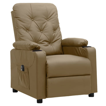 vidaXL Relaxsessel Elektrisch Cappuccino-Braun Kunstleder