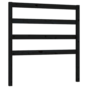 vidaXL Kopfteil Schwarz 106x4x100 cm Massivholz Kiefer