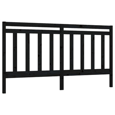 vidaXL Kopfteil Schwarz 206x4x100 cm Massivholz Kiefer