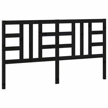 vidaXL Kopfteil Schwarz 186x4x100 cm Massivholz Kiefer