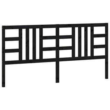 vidaXL Kopfteil Schwarz 206x4x100 cm Massivholz Kiefer