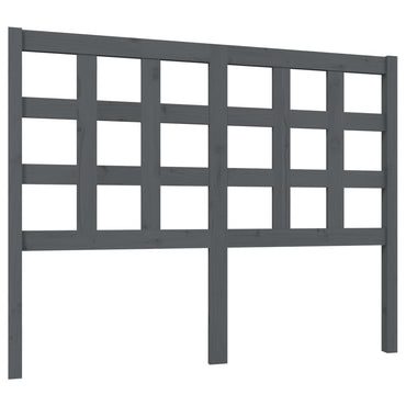 vidaXL Kopfteil Grau 125,5x4x100 cm Massivholz Kiefer
