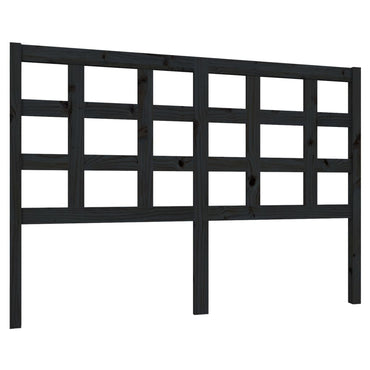 vidaXL Kopfteil Schwarz 140,5x4x100 cm Massivholz Kiefer