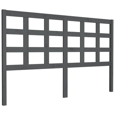 vidaXL Tête de lit gris 156x4x100 cm Bois de pin massif