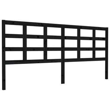 vidaXL Tête de lit Noir 205,5x4x100 cm Bois de pin massif
