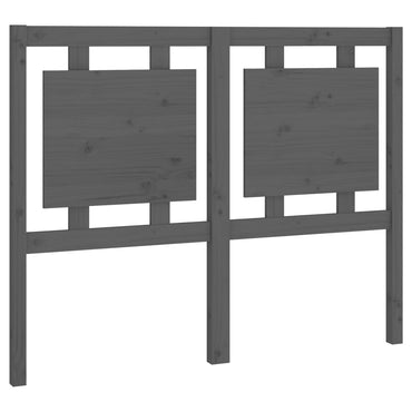 vidaXL Kopfteil Grau 125,5x4x100 cm Massivholz Kiefer