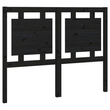 vidaXL Kopfteil Schwarz 125,5x4x100 cm Massivholz Kiefer